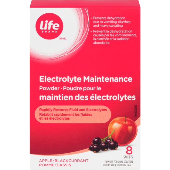 Life Brand Apple and Blackcurrant Flavour Electrolyte Maintenance Powder 1 ea, $10.99/1ea