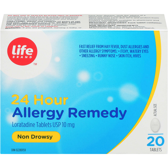 Life Brand Allergy Rem Lorat Blis 20Tb 20 ea, $0.70/1ea