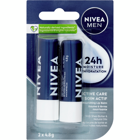 Nivea Active Care Lip Balm 2x4.8 g, $62.40/100g