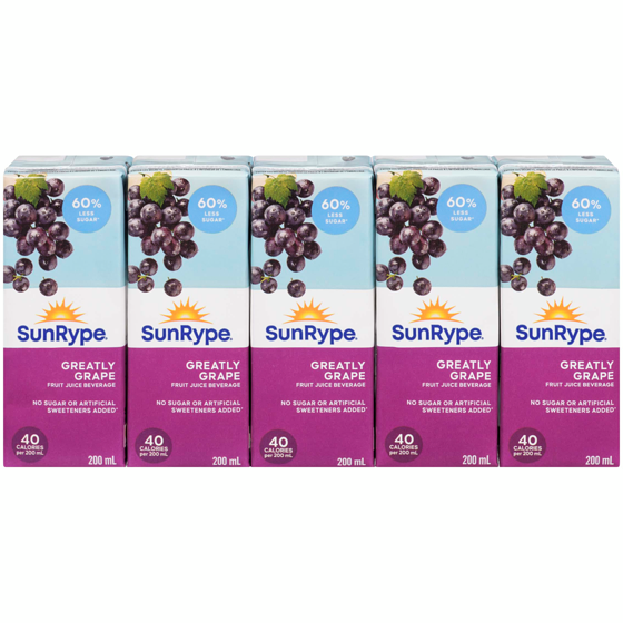 SunRype Greatly Grape Juice Boxes 5x200.0 ml, $0.28/100ml
