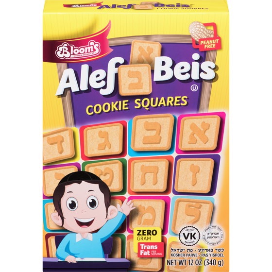 Blooms Kosher Alef Beis Cookie Squares 340 g, $2.35/100g