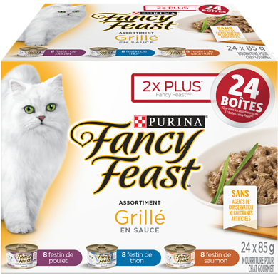 Purina Fancy Feast Grillé en Sauce Assortiment, Nourriture Humide pour Chats 24 x 85 g 2.04 kg, 1,23 $/100g