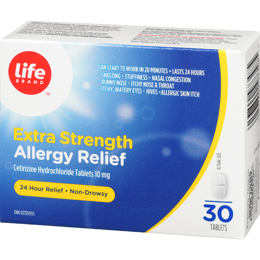 Life Brand Allergy Relief Ex S 10Mg 30 - 30 ea | Real Canadian Superstore