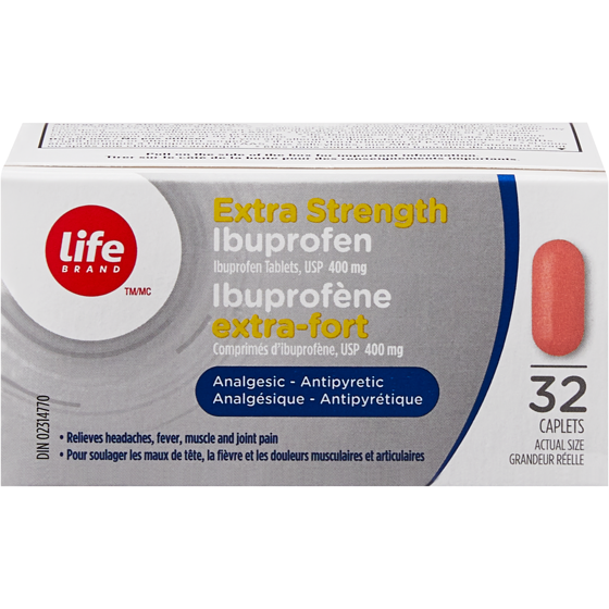 Life Brand Extra Strength Ibuprofen 32 Caplets 32 ea, $0.28/1ea