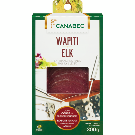 Gibiers Canabec Élan pour fondue chinoise 200 g, 8,25 $/100g