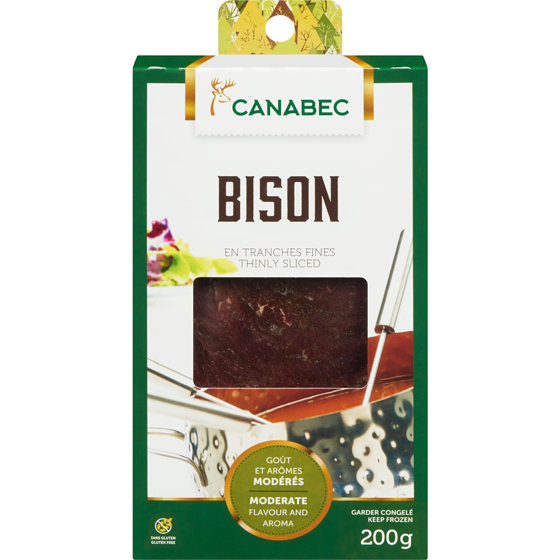 Gibiers Canabec En Tranches Fines Bison 200 g, 8,50 $/100g