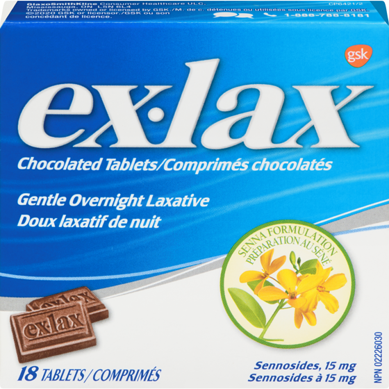 null Ex-Lax Chocolated Pieces 18 ea, $0.53/1ea