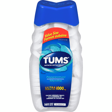 Tums Tums Us Menthe Poivree 160 ea, 0,06 $/1ch