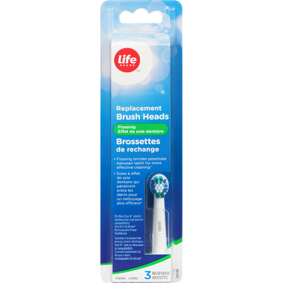 Life Brand Replacement Flossing Brush Heads 3 Pack 3 ea, $11.16/1ea