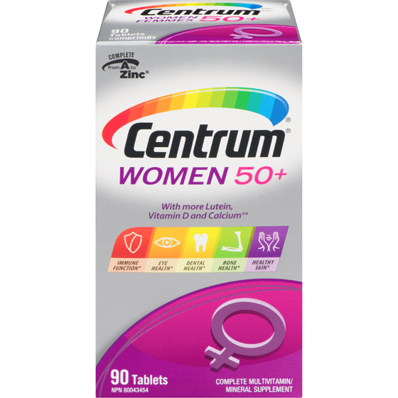 Centrum Women 50+ Tablets 90 ea, $0.17/1ea