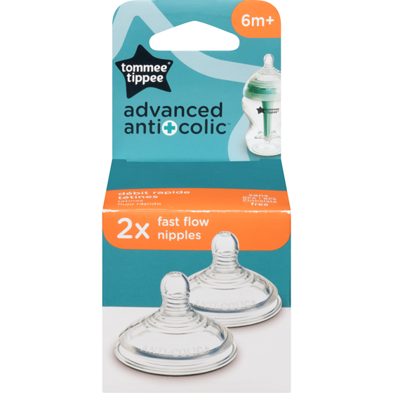 Tommee Tippee Anticolique avancée tétines débit rapide 6m+ 2 ea, 4,50 $/1ch