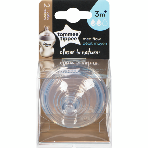 Tommee Tippee Tomtee Tetine Moyenne 2 ea, 4,50 $/1ch