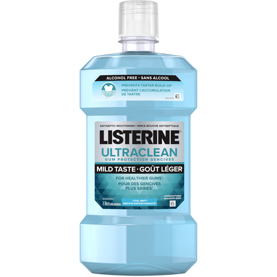 Listerine Ultraclean Zero Gum Protection Antiseptic Mouthwash, Cool Mint 1 l, $1.00/100ml