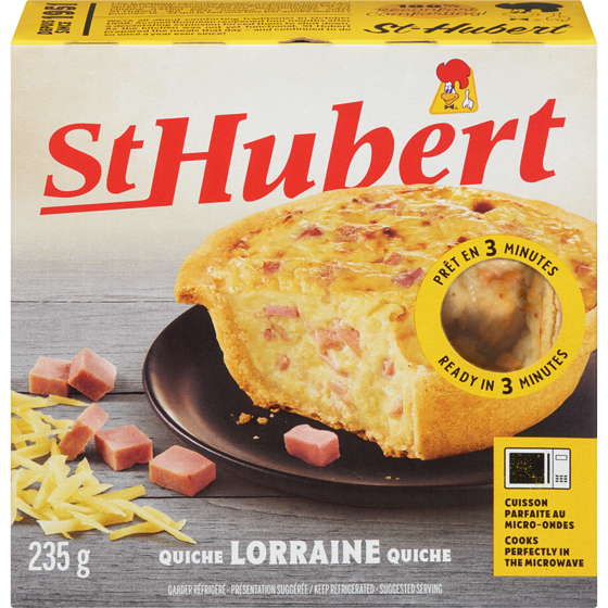 St Hubert Lorraine Quiche 235 g 235 g, $1.49/100g