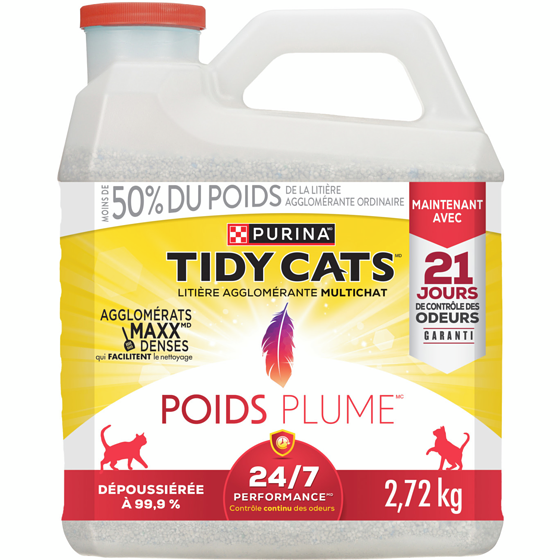 Purina Tidy Cats poids plume litière pour chats multi-chats 24/7 performance 2.72 kg, 0,59 $/100g