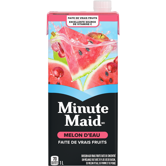 Minute Maid Pastèque Carton 1 l, 0,25 $/100ml