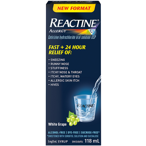 Reactine Allergy Liquid 118 ml, $13.55/100ml