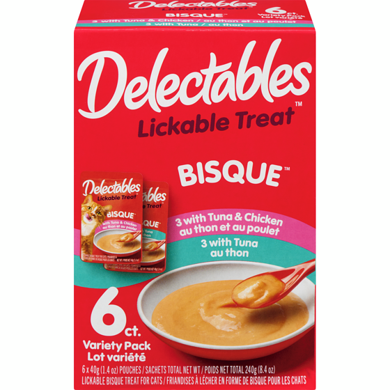 Hartz Assortiment de gâteries pour chat Lickable Bisque 240 g, 3,75 $/100g