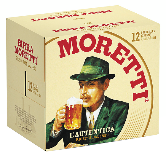 Birra Moretti Bière Moretti (Pièce d’identité requise au moment du ramassage) 330 ml, 0,73 $/100ml