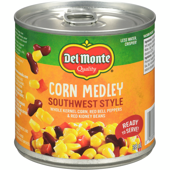 Del Monte Corn Medley Southwest Style 398 ml, $0.83/100ml