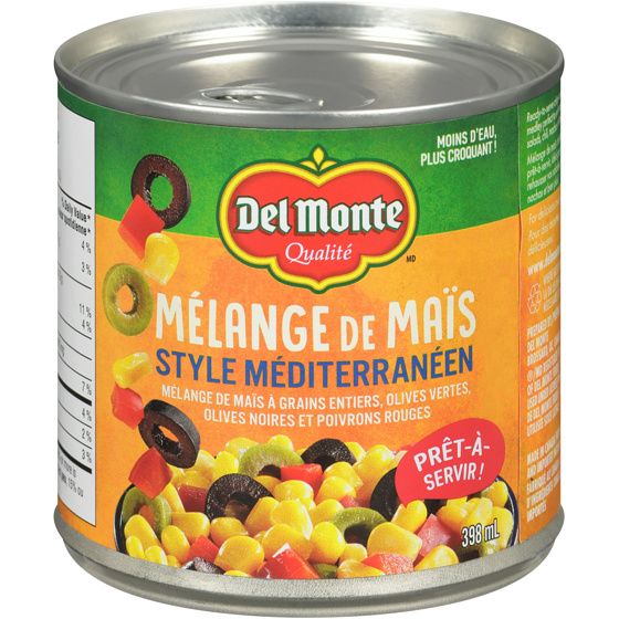 Del Monte Mélange de maïs à la méditerranéenne 398 ml, 0,83 $/100ml