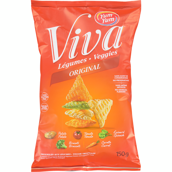 Yum Yum Viva Veg Triangles 150 g, $3.00/100g