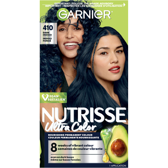Garnier Nutrisse Ultra Color, Permanent Hair Dye, Dark Indigo 1 ea, $13.99/1ea