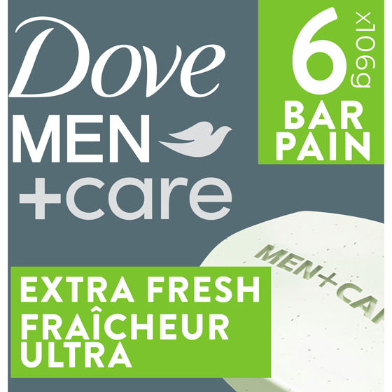 Dove Refreshing Extra Fresh Bar Soap 3-N-1 Hand & Body + Face + Shave 637 g, $2.20/100g