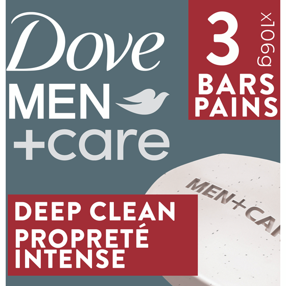 Dove pain nettoyant corps + visage pour une peau saine et forte Men+Care Propreté intense avec 1/4 de crème hydratante 318 g, 2,36 $/100g