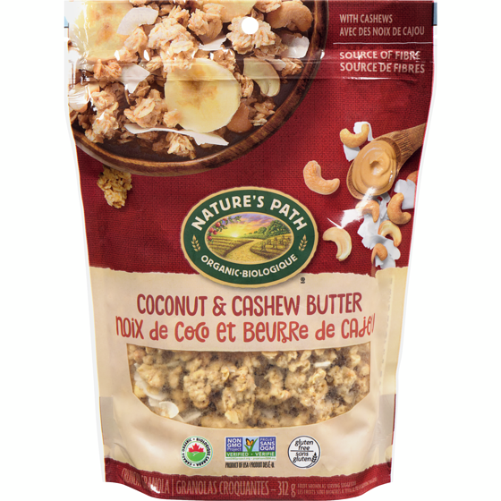 Nature’s Path Granola biologique sans gluten Noix de coco et de cajou 312 g, 2,24 $/100g