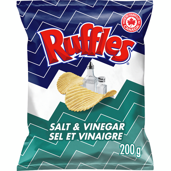 Frito-Lay Croustilles assaisonnées Sel et vinaigre 200 g, 2,24 $/100g