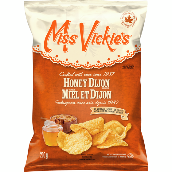Miss Vickie’s Croustilles cuites à la marmite Saveur Miel et Dijon 200g 200 g, 2,39 $/100g