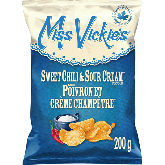Miss Vickie’s Croustilles cuites à la marmite Saveur Poivron et crème champêtre 200g 200 g, 2,39 $/100g