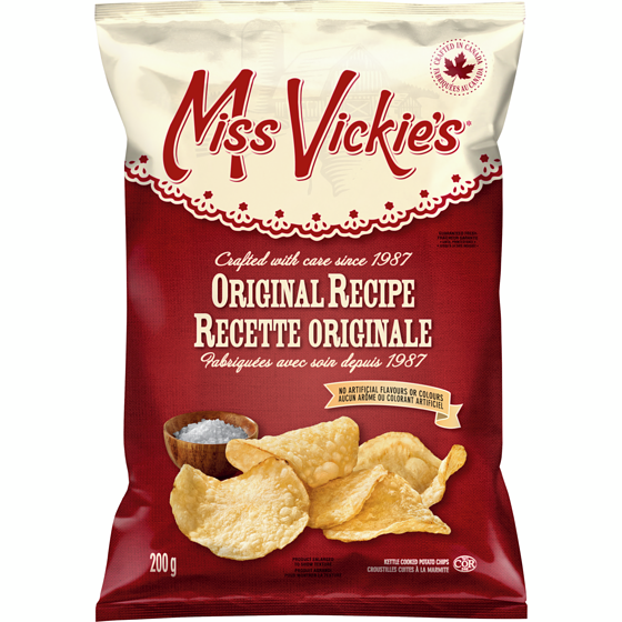 Miss Vickie’s Croustilles cuites à la marmite Recette originale 200 g, 2,50 $/100g