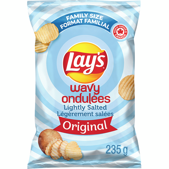 Lay’s Croustilles Ondulées Lte 235 g, 1,49 $/100g