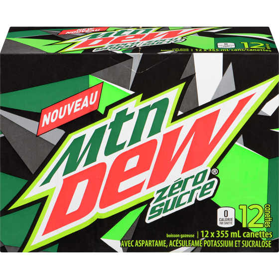 Mountain Dew Sans sucre 12x355.0 ml, 0,21 $/100ml