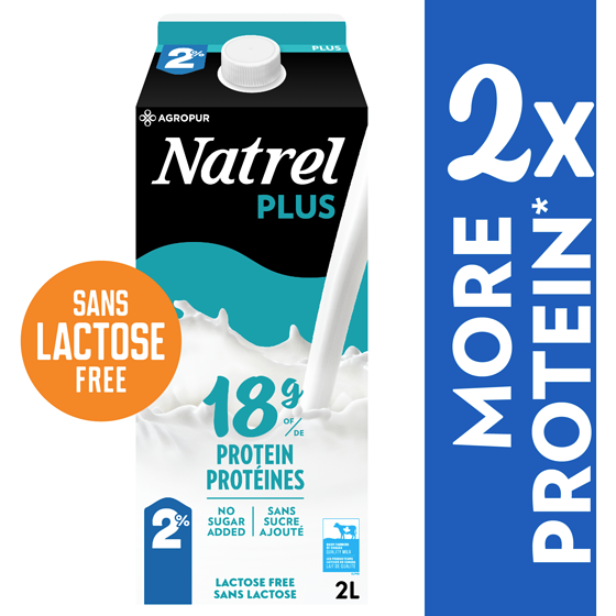 Natrel 2% Lactose Free Enriched Milk 2 l, $0.37/100ml