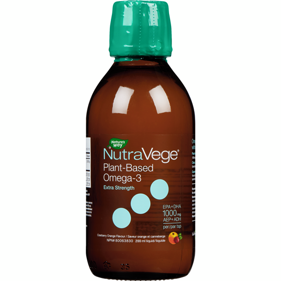NutraVege Omega-3 Cranberry Orange Flavour Liquid 200 ml, $20.00/100ml