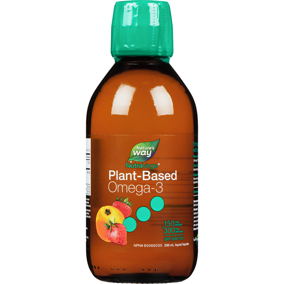 NutraVege Liquid Omega 3 EPA and DHA Plant Based 200ml, Strawberry Orange 200 ml, $16.50/100ml