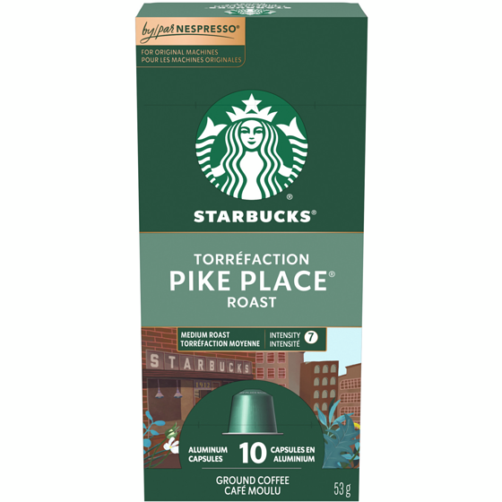 Starbucks By Nespresso Pike Place Roast Coffee Capsules 53 g, $22.62/100g