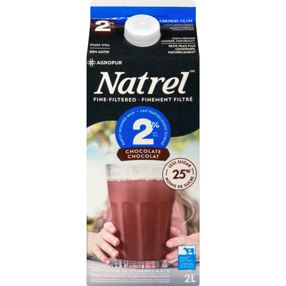 Natrel Lait au chocolat 1% 2 l, 0,29 $/100ml