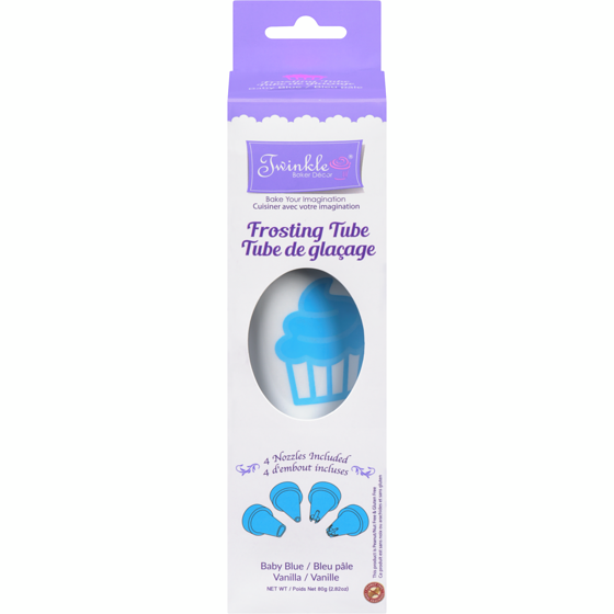 Twinkle Baker Decor Frosting Tube Baby Blue, Vanilla 80 g, $2.86/100g