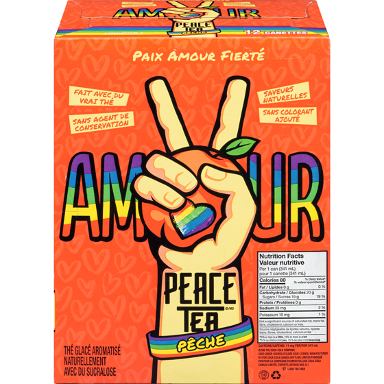 Peace Tea Thé Glacé Péché mignon Cannettes 12x341.0 ml, 0,24 $/100ml