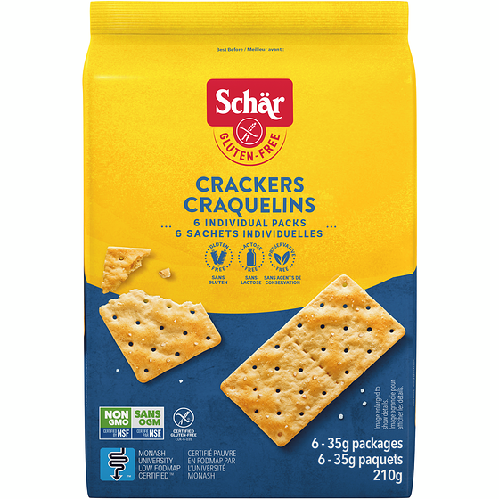 Schar Gluten Free Crackers 210 g, $4.28/100g