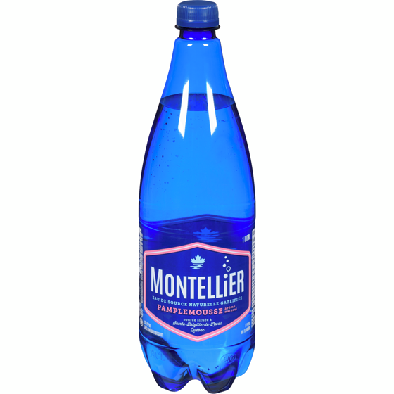 Montellier Eau minérale gazéifiée avec arôme naturel de pamplemousse 1 l, 0,18 $/100ml