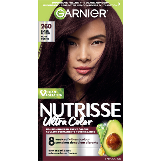 Garnier Nutrisse Ultra Color, Permanent Hair Dye, Black Cherry 1 ea, $12.99/1ea