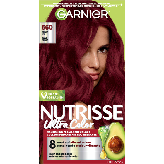 Garnier Nutrisse Ultra Color, Permanent Hair Dye, Vibrant Red 1 ea, $12.99/1ea