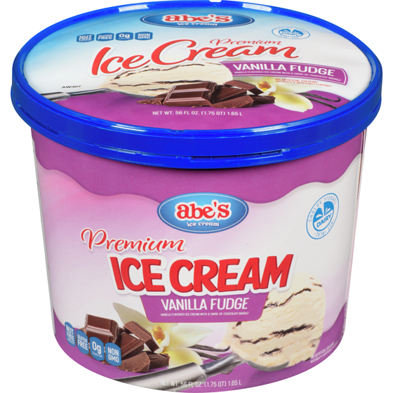 abes Ice Cream Vanilla Fudge 1.65 l, $1.03/100ml