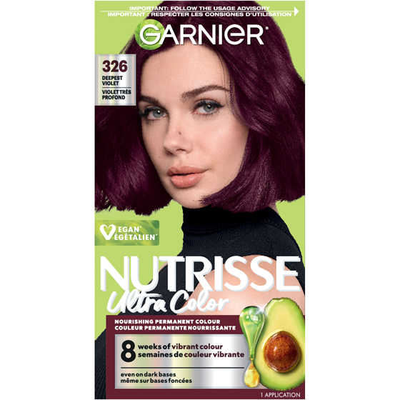Garnier Nutrisse Ultra Color, Permanent Hair Dye, Deepest Violet 1 ea, $13.99/1ea