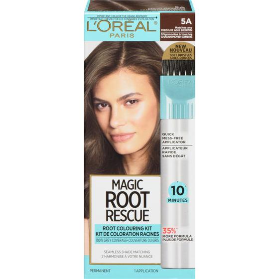 L'Oreal Paris Root Rescue 5A Medium Ash Brown Permanent Haircolour 1 ea, $13.99/1ea